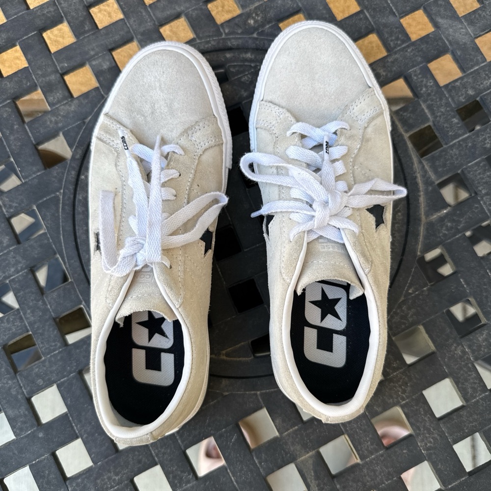 Converse Cream Suede Sneakers